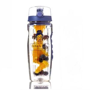 Fruit Infuser Water Bottle In Slate Blue